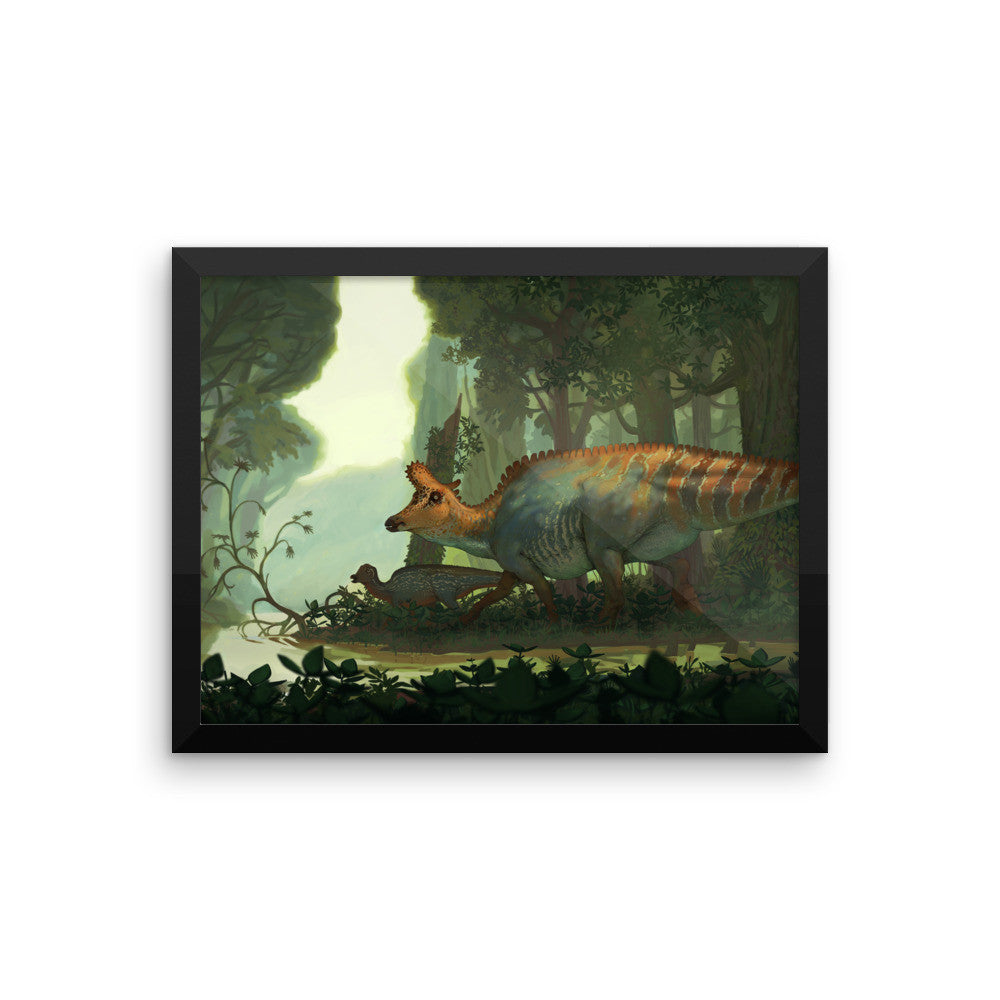 Lambeosaurus framed print