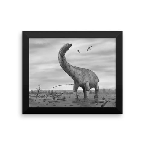 Galeamopus framed print