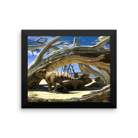 Protoceratops framed print