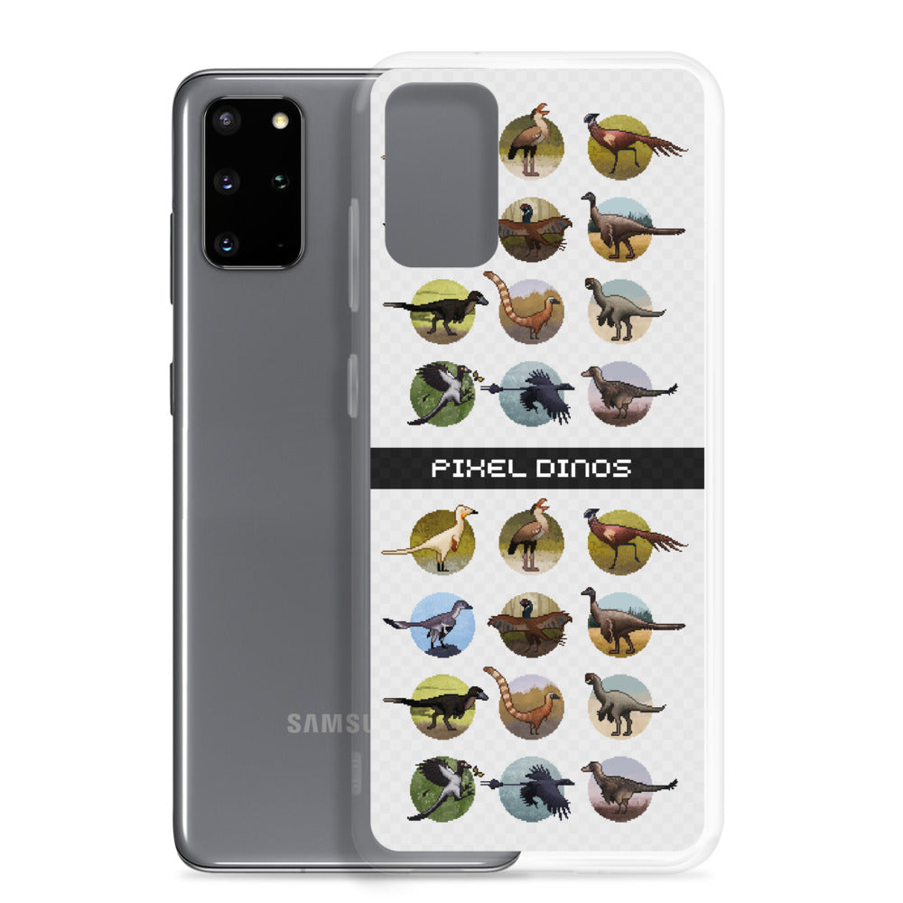 Pixel Dinos (White) Samsung Case