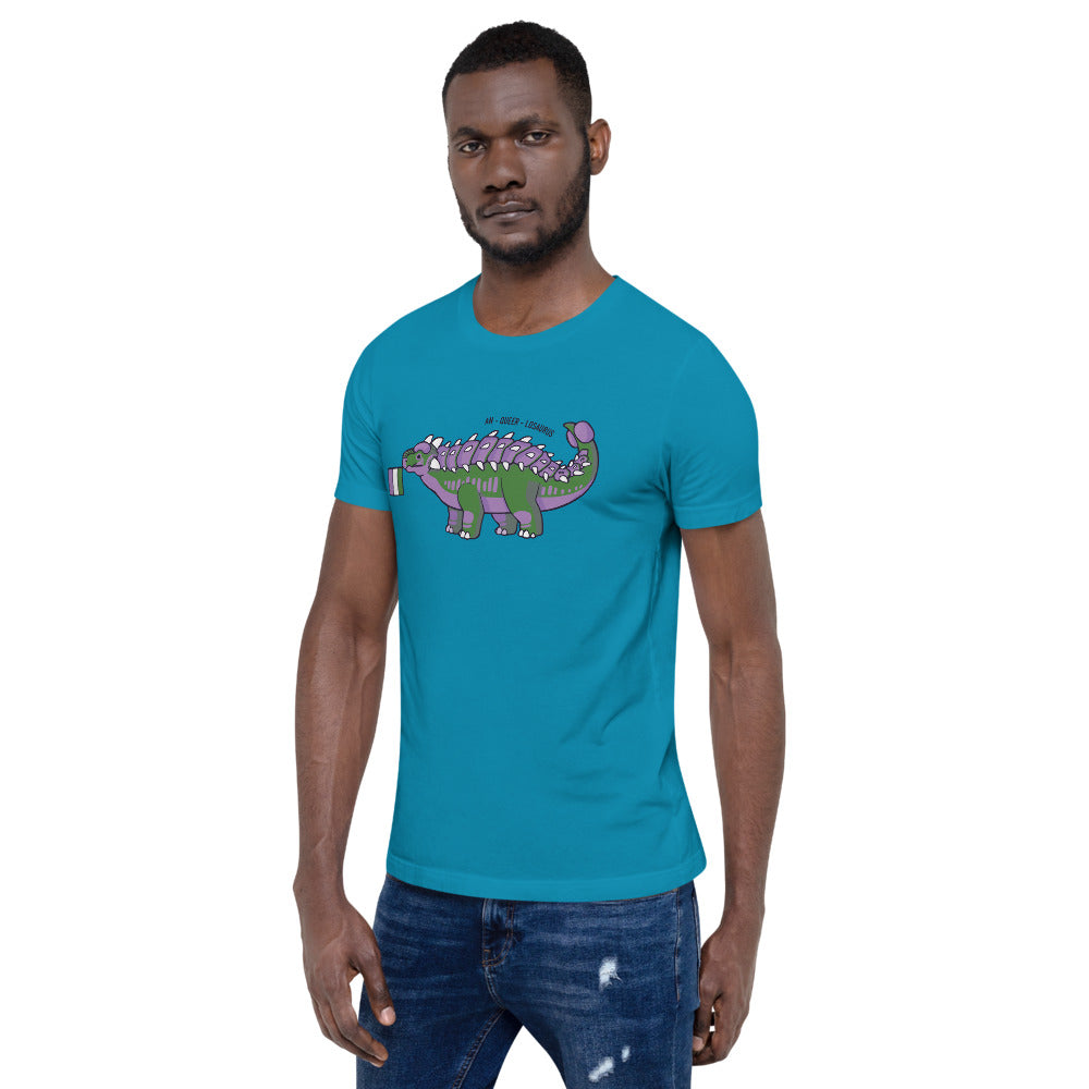 Ankylosaurus Dinosaur Queer Pride Flag t-shirt