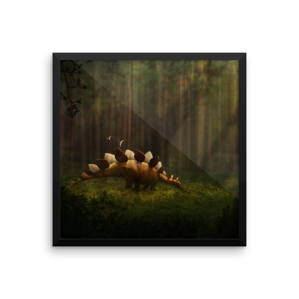 Stegosaurus framed print