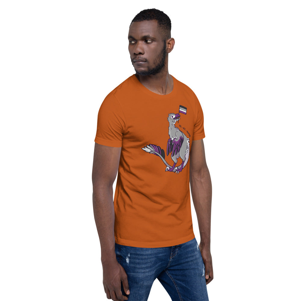 Velociraptor Dinosaur Asexual Pride Flag t-shirt