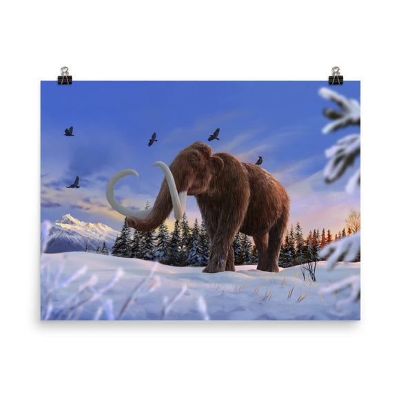 Woolly mammoth poster