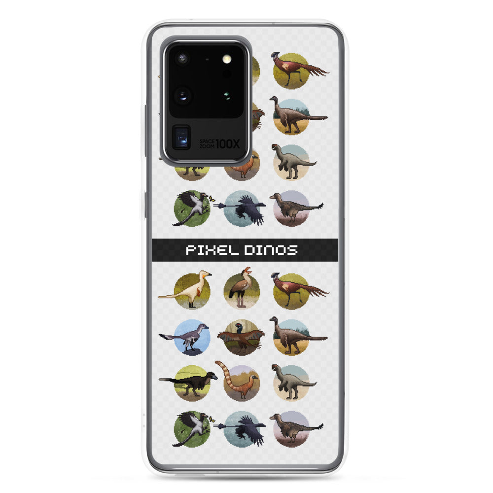 Pixel Dinos (White) Samsung Case