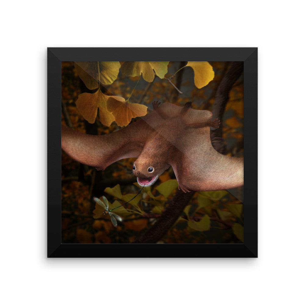 Anurognathus framed print