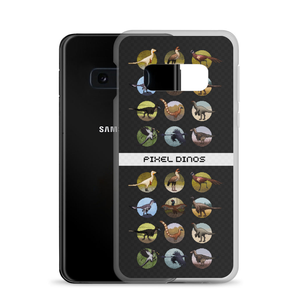 Pixel Dinos (Black) Samsung Case