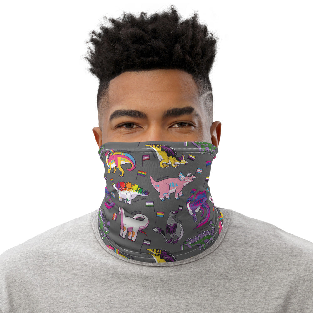 Dinosaur Pride Flags neck gaiter