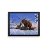 Woolly mammoth framed print