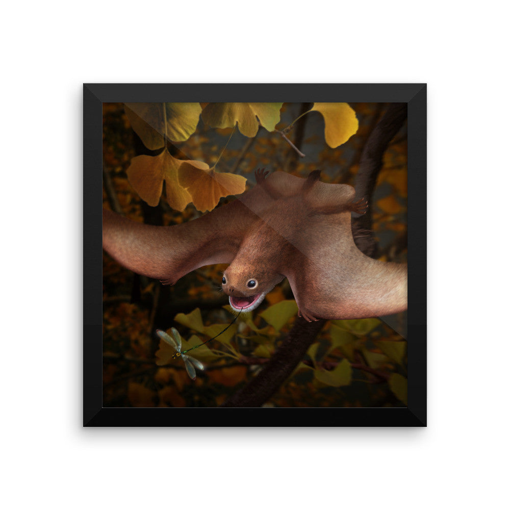 Anurognathus framed print