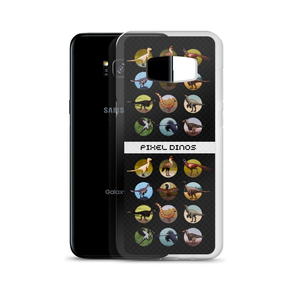 Pixel Dinos (Black) Samsung Case