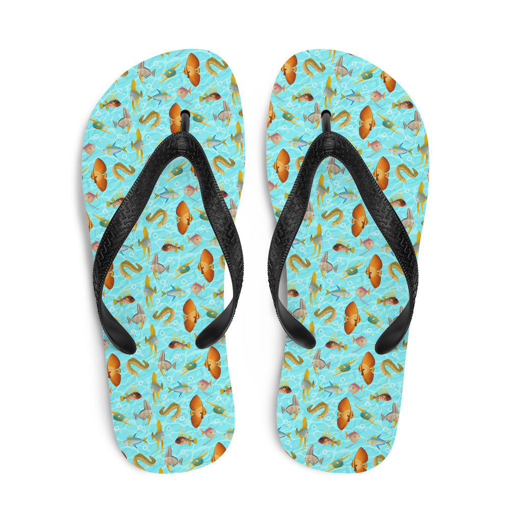 Monte Bolca Coral Reef Fish flip-flops