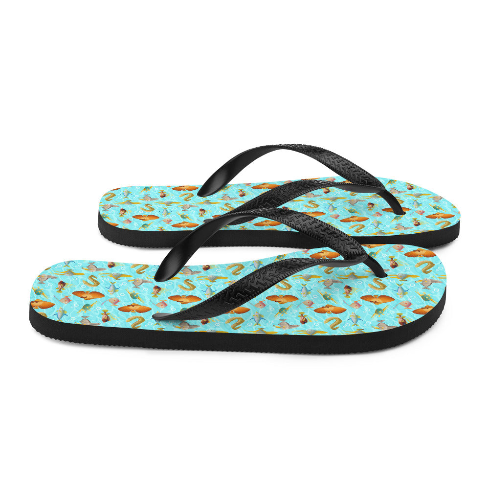 Monte Bolca Coral Reef Fish flip-flops