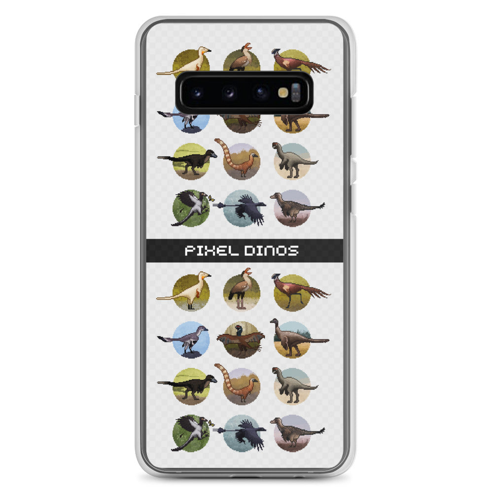 Pixel Dinos (White) Samsung Case