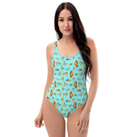 Monte Bolca Coral Reef Fish one-piece swimsuit