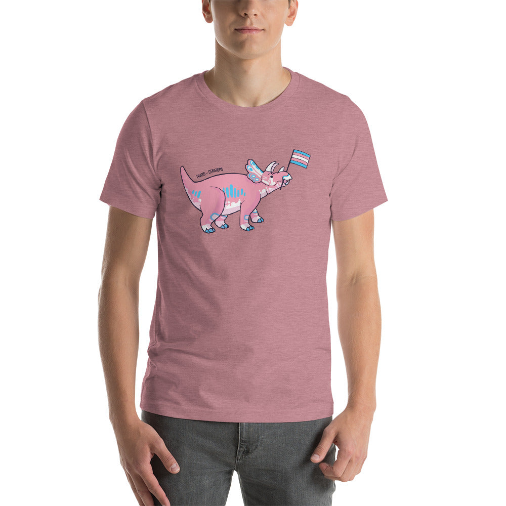 Triceratops Dinosaur Trans Pride Flag t-shirt