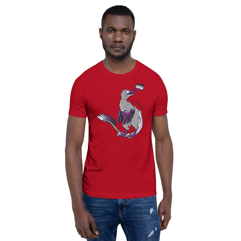 Velociraptor Dinosaur Asexual Pride Flag t-shirt