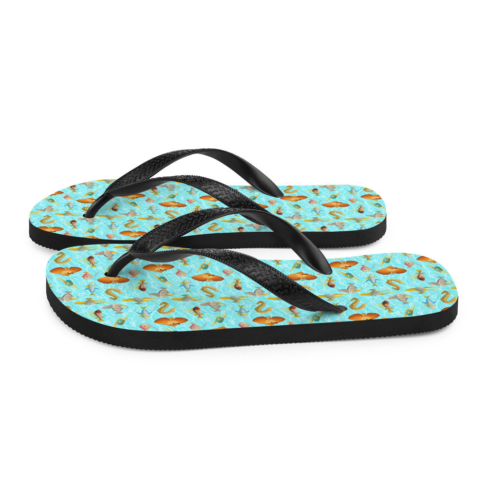 Monte Bolca Coral Reef Fish flip-flops