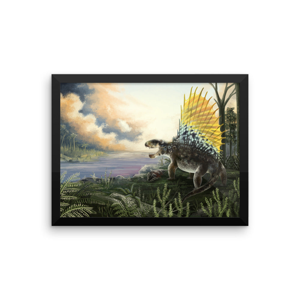 Dimetrodon framed print