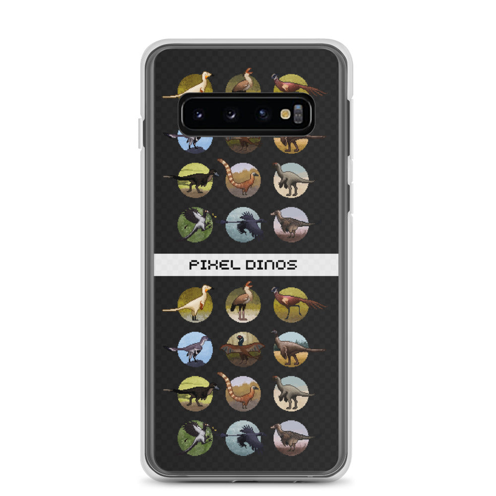 Pixel Dinos (Black) Samsung Case