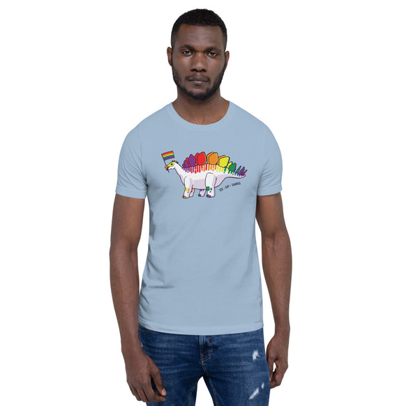 Stegosaurus Dinosaur Gay Pride Flag t-shirt