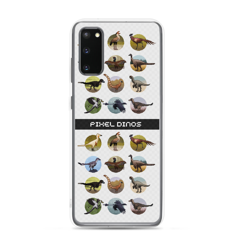 Pixel Dinos (White) Samsung Case