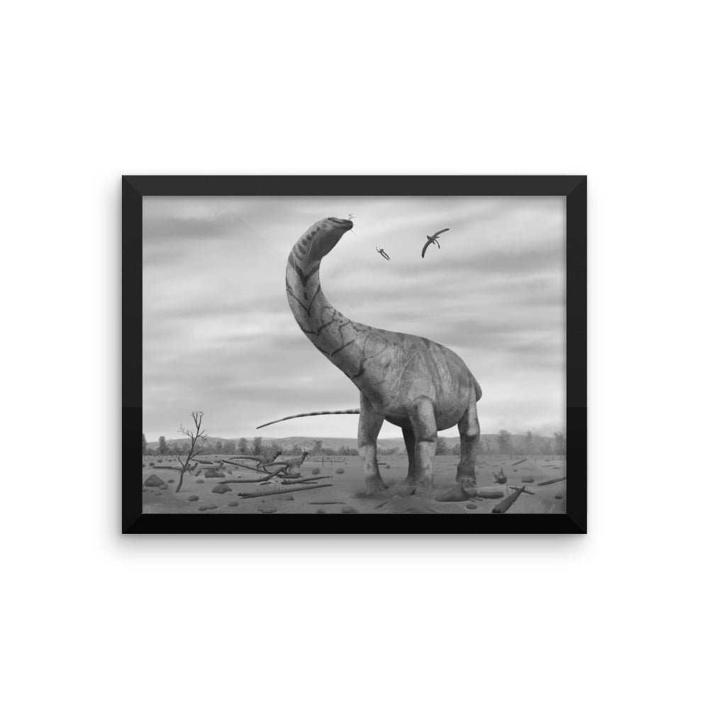 Galeamopus framed print