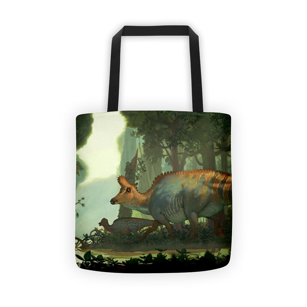 Lambeosaurus tote bag