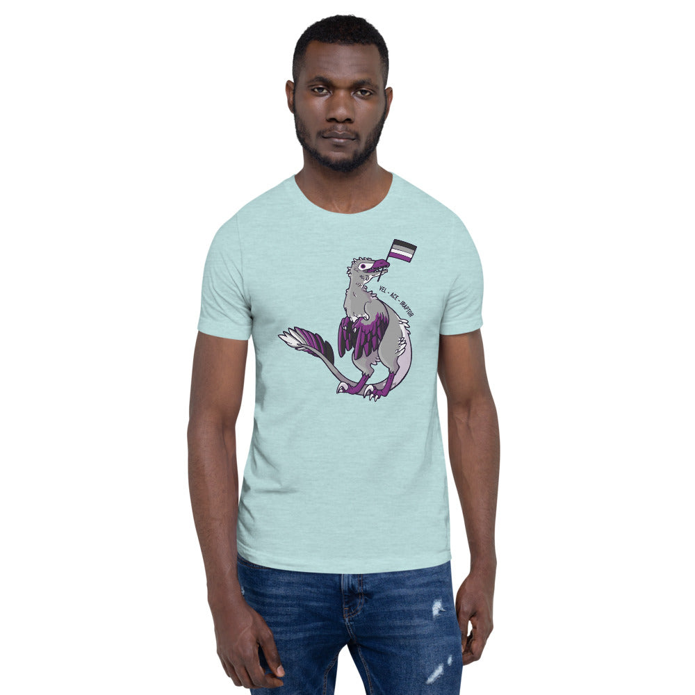 Velociraptor Dinosaur Asexual Pride Flag t-shirt