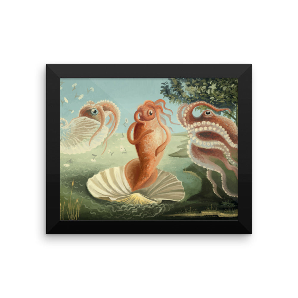 The Birth of Squid framed print