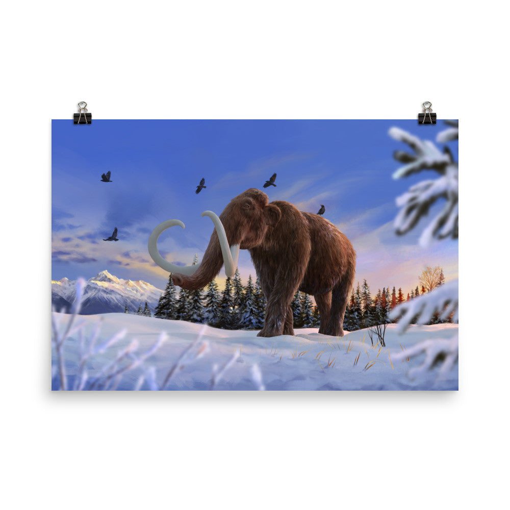 Woolly mammoth poster