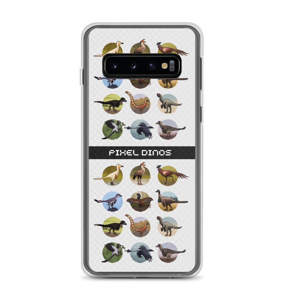 Pixel Dinos (White) Samsung Case