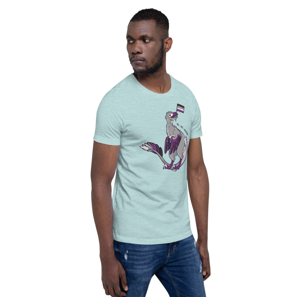 Velociraptor Dinosaur Asexual Pride Flag t-shirt