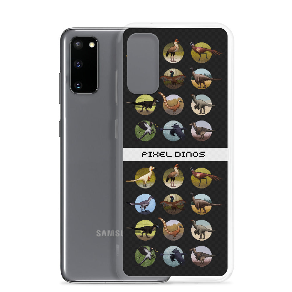 Pixel Dinos (Black) Samsung Case