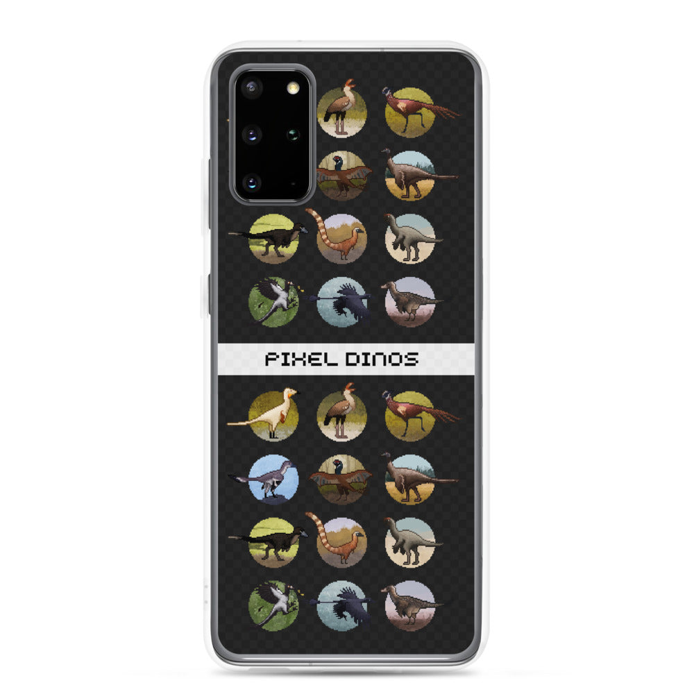 Pixel Dinos (Black) Samsung Case