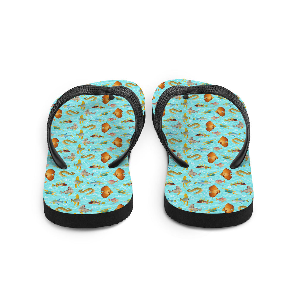 Monte Bolca Coral Reef Fish flip-flops