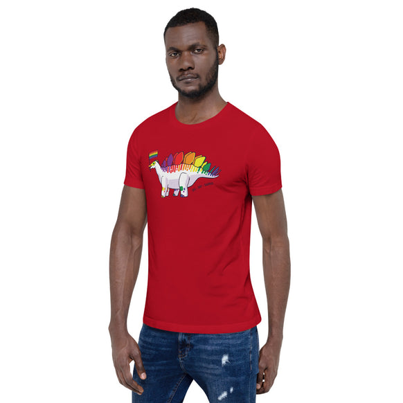 Stegosaurus Dinosaur Gay Pride Flag t-shirt