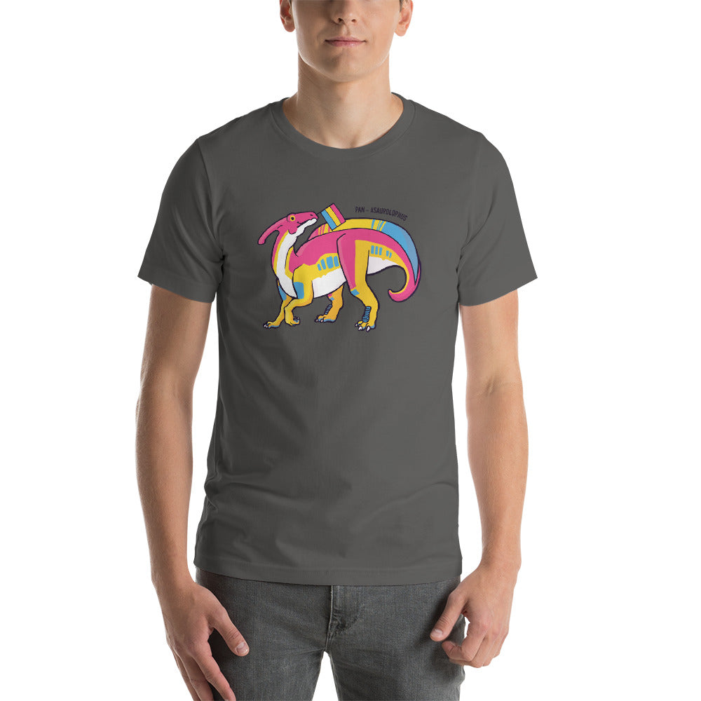 Parasaurolophus Dinosaur Pansexual Pride Flag t-shirt