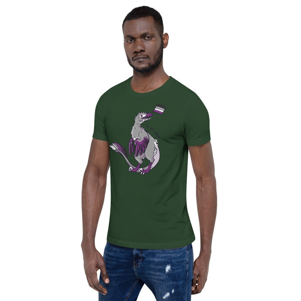 Velociraptor Dinosaur Asexual Pride Flag t-shirt
