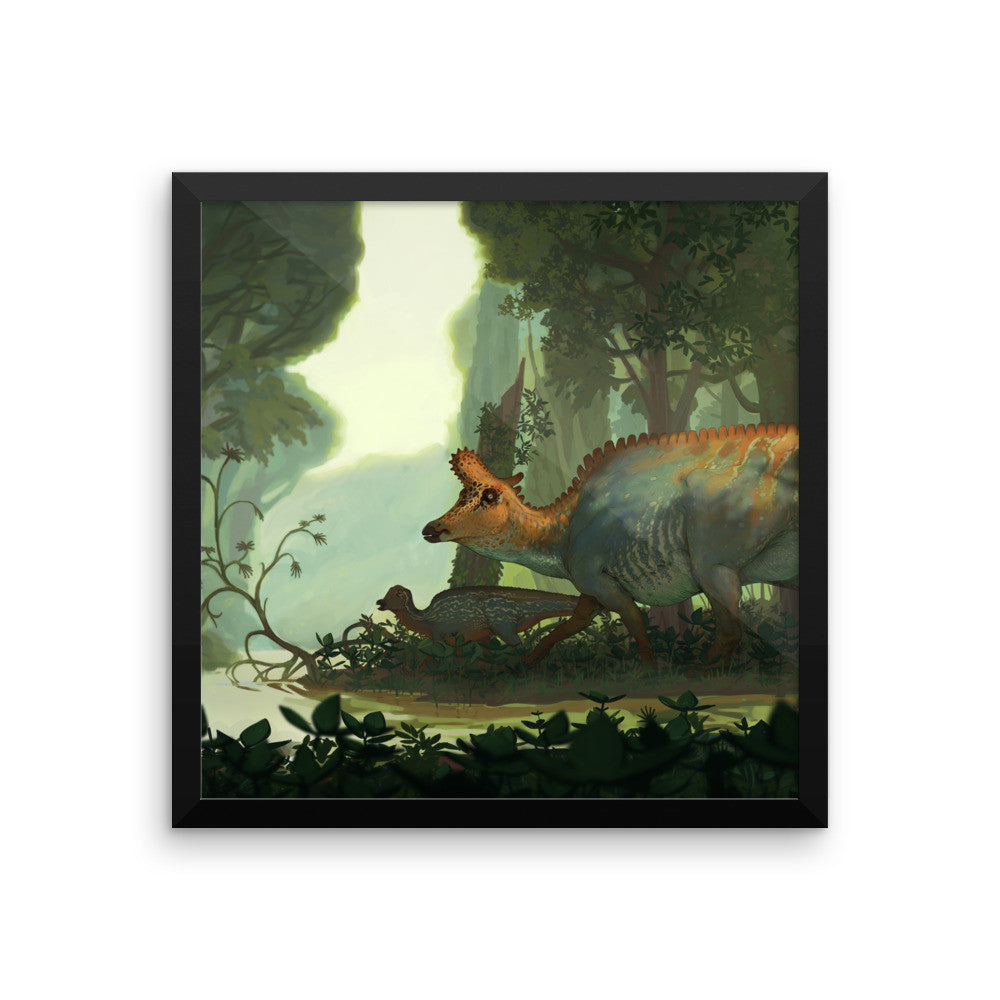 Lambeosaurus framed print