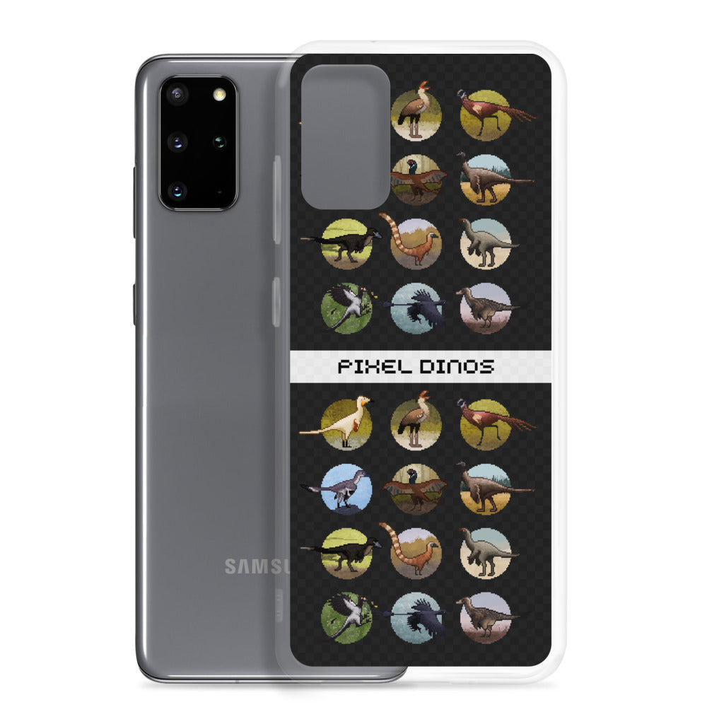 Pixel Dinos (Black) Samsung Case