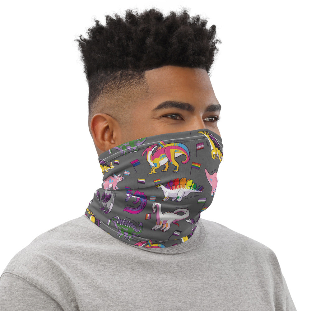 Dinosaur Pride Flags neck gaiter