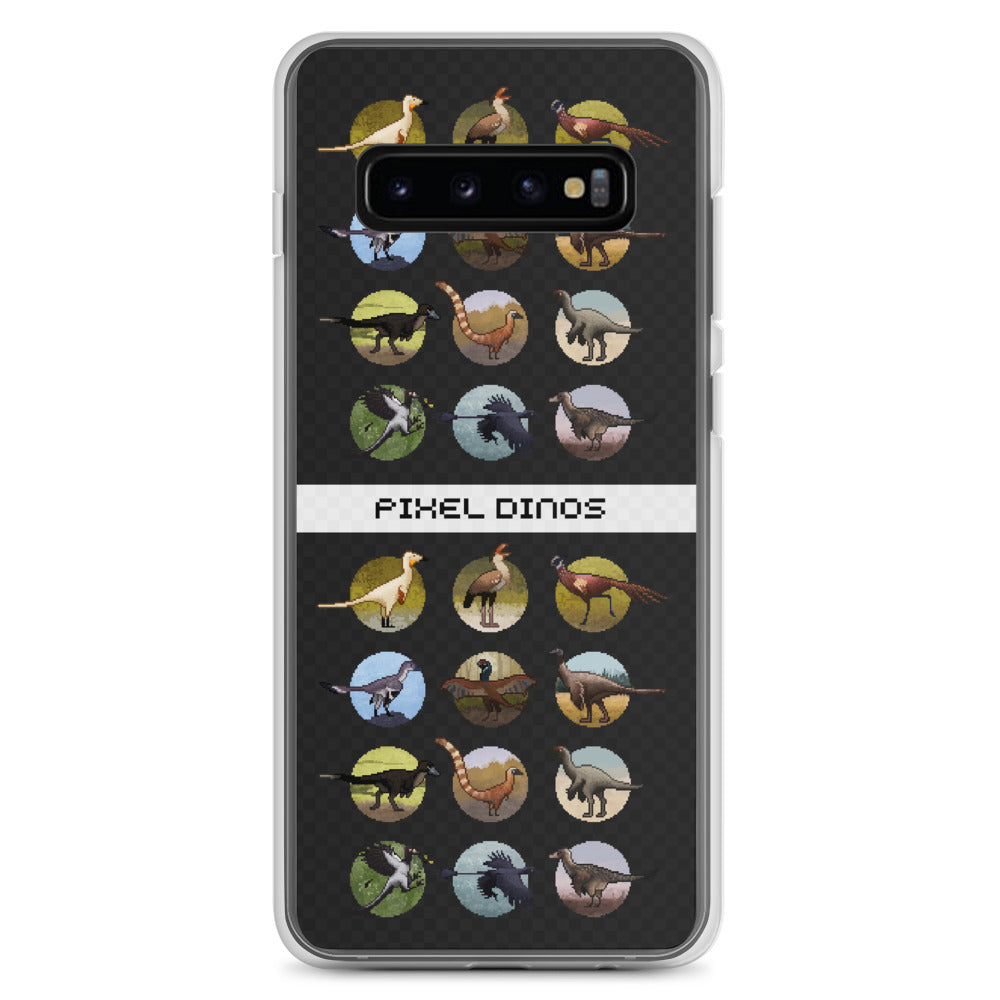 Pixel Dinos (Black) Samsung Case