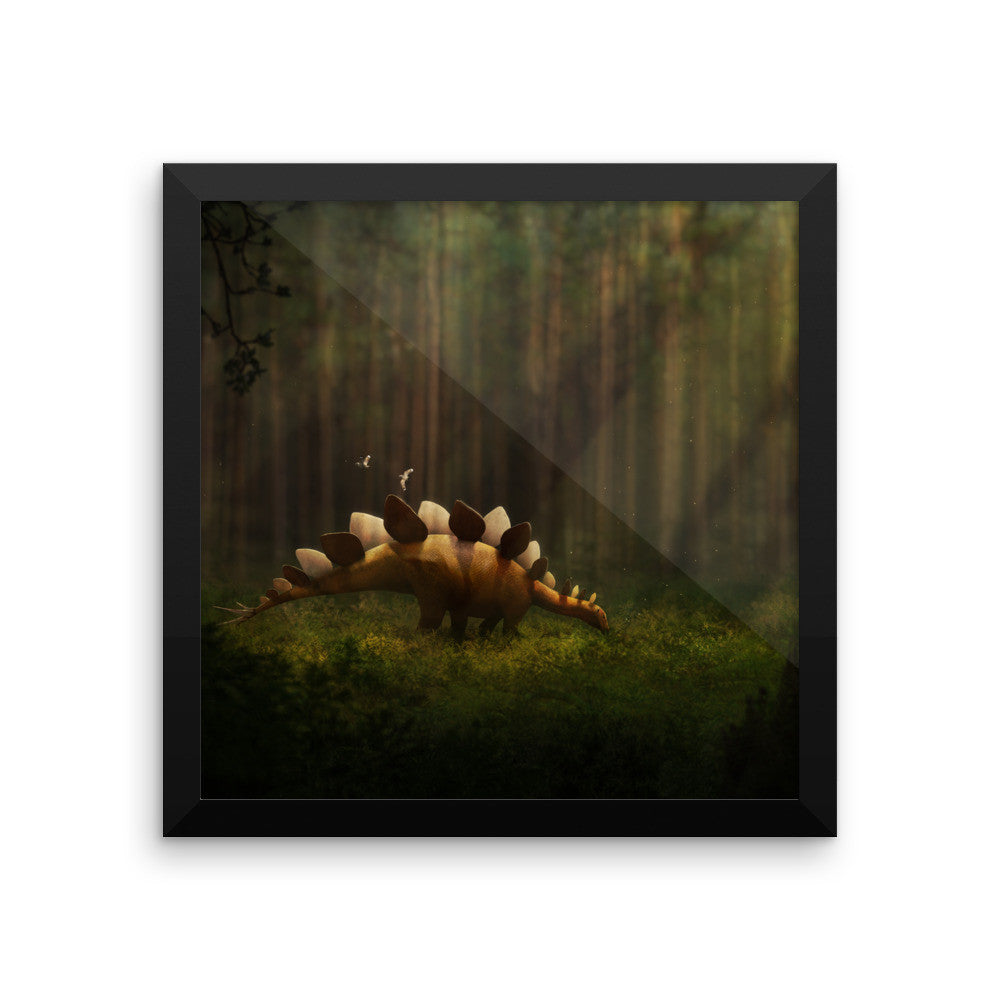 Stegosaurus framed print