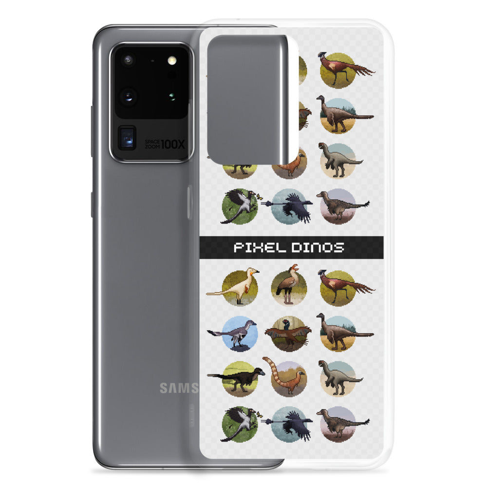 Pixel Dinos (White) Samsung Case