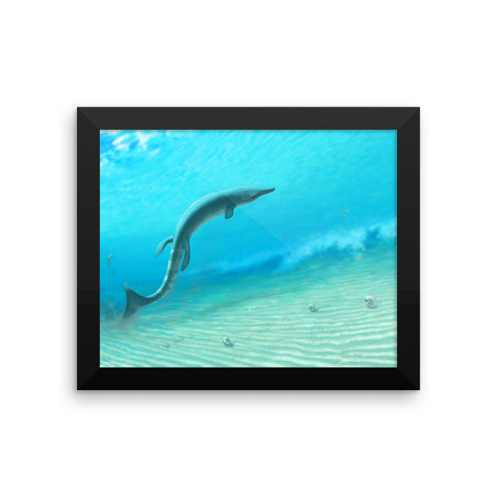 Metriorhynchid framed print