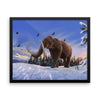 Woolly mammoth framed print