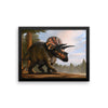 Triceratops framed print