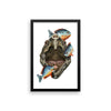 Alligator snapping turtle framed print