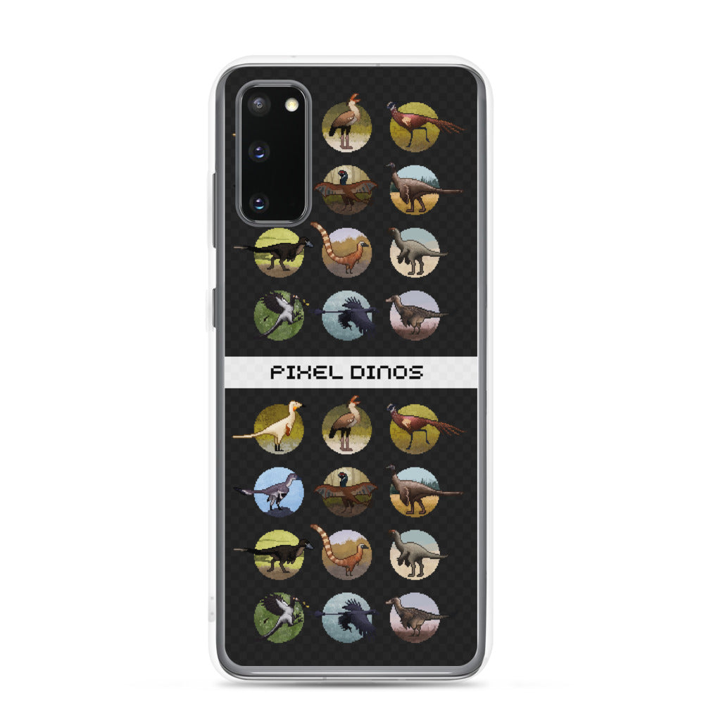 Pixel Dinos (Black) Samsung Case